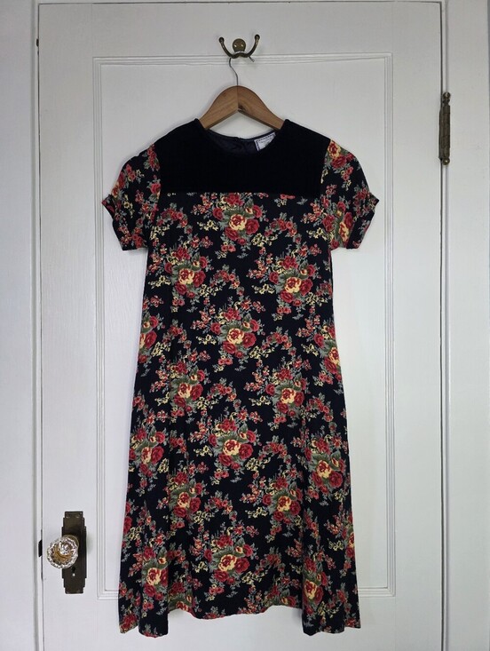 April Cornell Other - Vintage Cornelloki Dress by April Cornell – Girls Size 7/8 – Navy / Floral